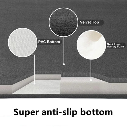 Absorbent Non-Slip Coral Velvet Bath Mat – Soft Bathroom Floor Rug & Door Mat